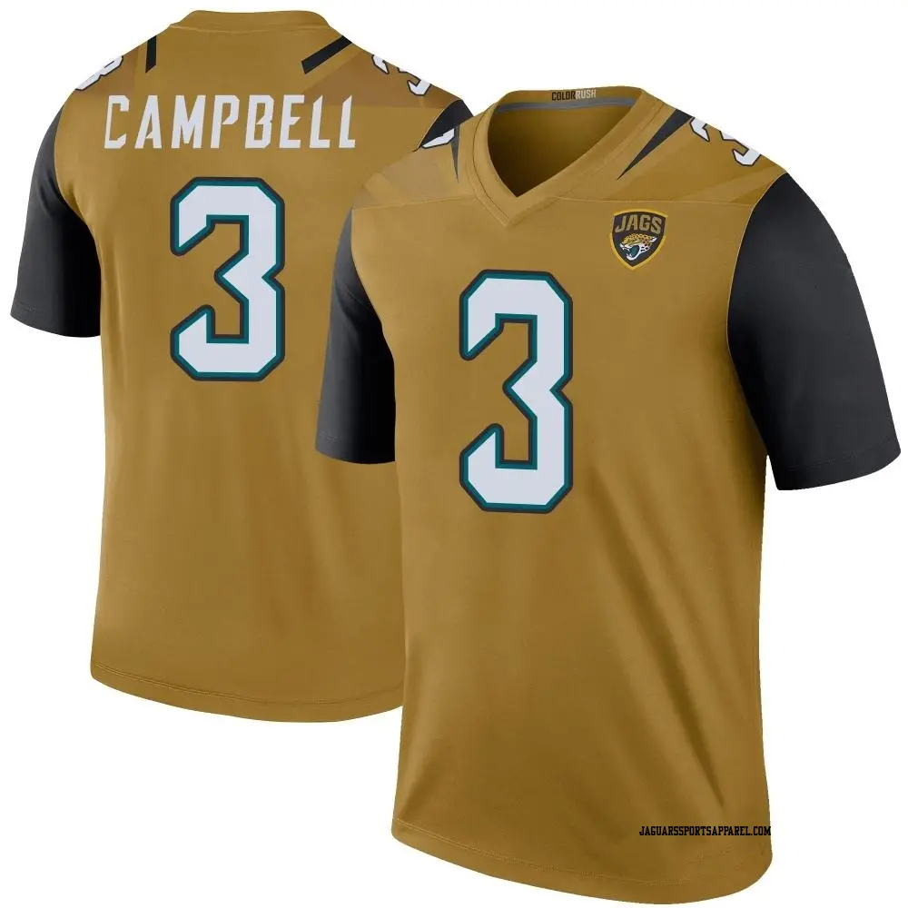 Legend Gold Men s Tyson Campbell Jacksonville Jaguars Color Rush Bold Jersey Jaguars Store