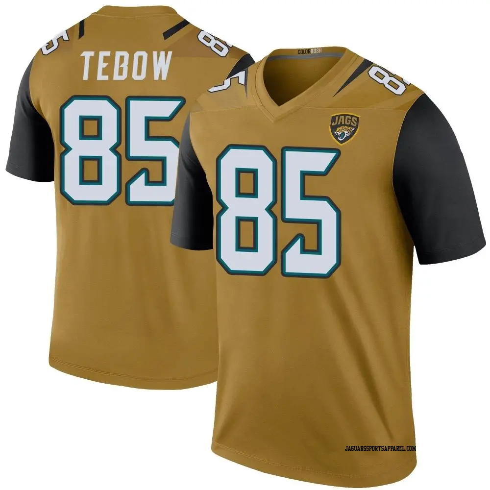 Legend Gold Youth Tim Tebow Jacksonville Jaguars Color Rush Bold Jersey Jaguars Store