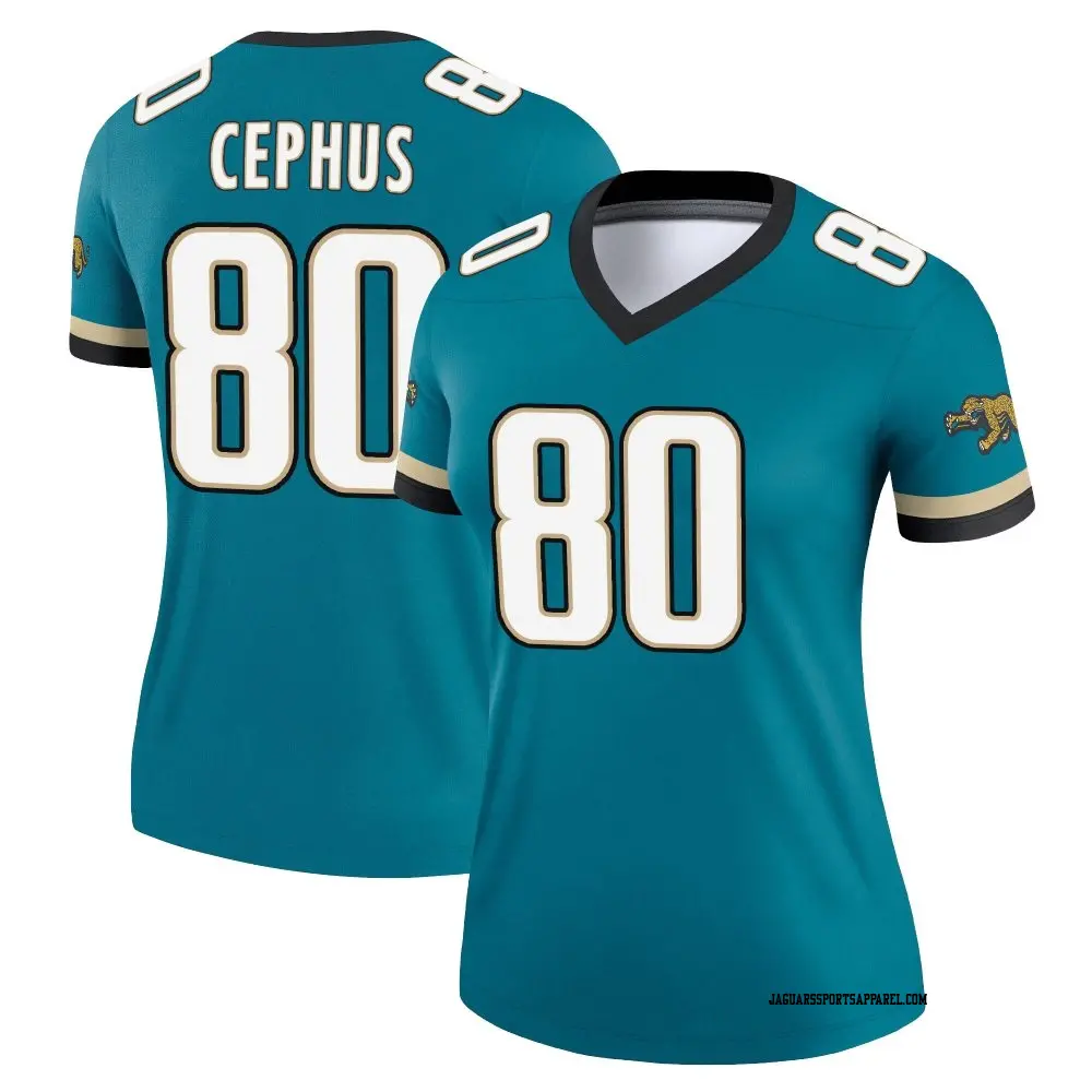 Legend Teal Women's Joshua Cephus Jacksonville Jaguars Prowler Throwback Jersey