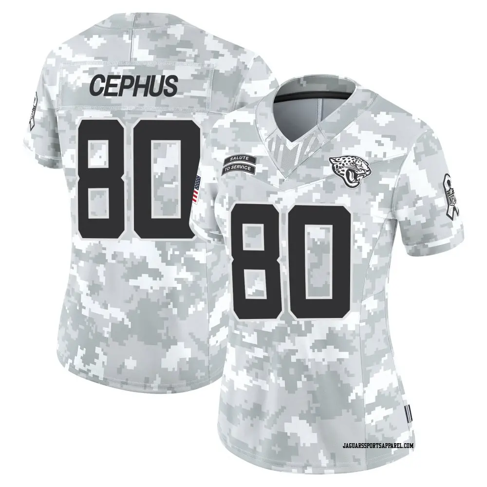 Limited Arctic Camo Women's Joshua Cephus Jacksonville Jaguars 2024 Salute to Service Jersey