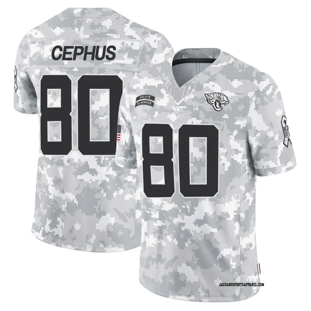 Limited Arctic Camo Youth Joshua Cephus Jacksonville Jaguars 2024 Salute to Service Jersey