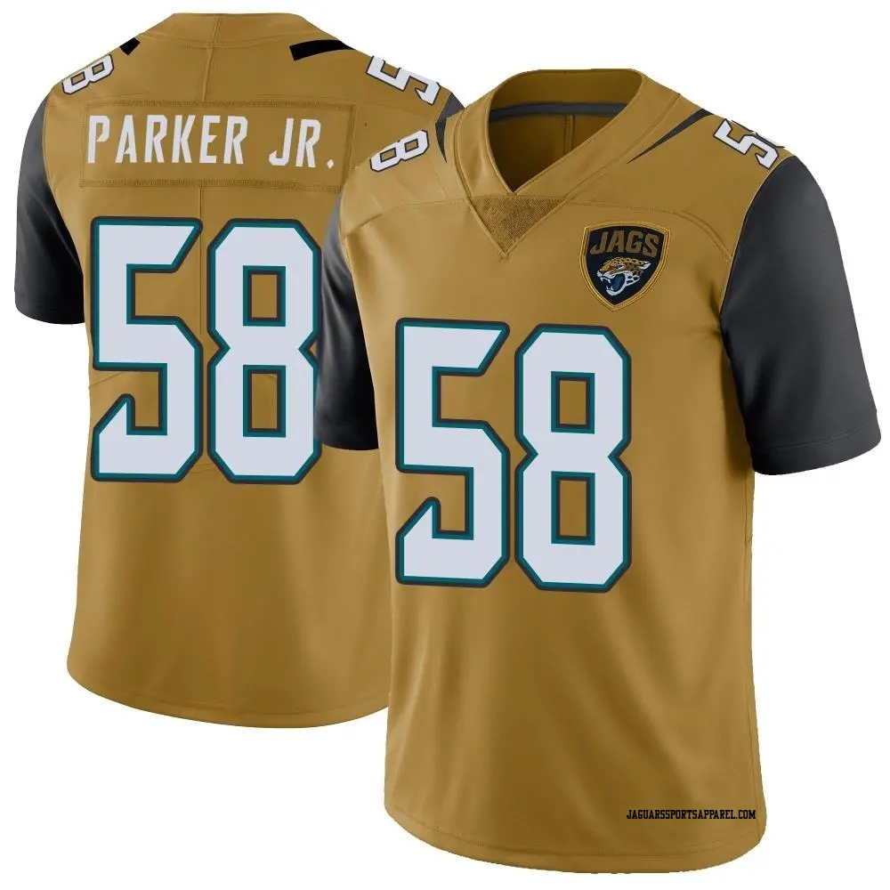 Limited Gold Men s Andrew Parker Jr. Jacksonville Jaguars Color Rush Vapor Untouchable Jersey Jaguars Store