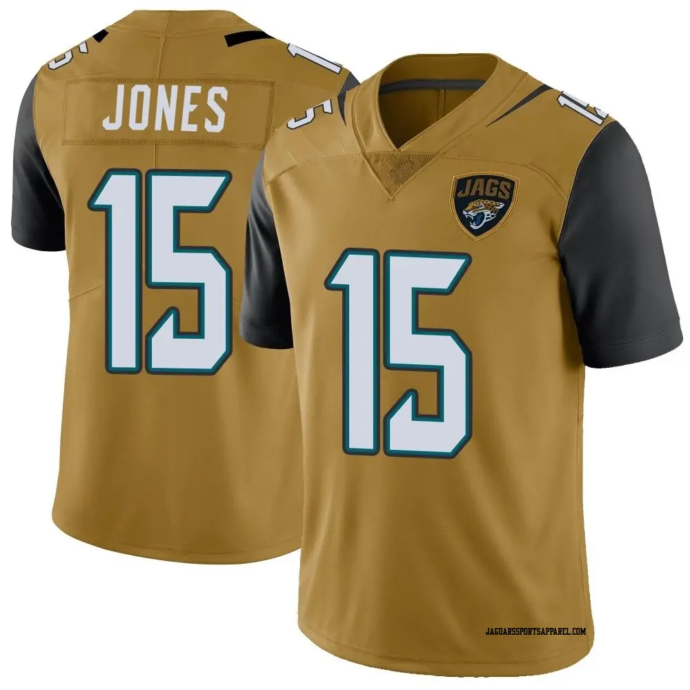 Limited Gold Men s Tim Jones Jacksonville Jaguars Color Rush Vapor Untouchable Jersey Jaguars Store